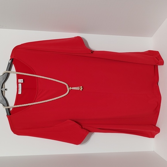 Susan Graver Tops - Red Susan Graver Modern Essentials Tunic Top sz 1X